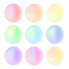 Blurred round shape soft gradient collection background
