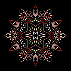 luxury ornamental mandala design background, Decorative ornamental Mandala in ethnic oriental style, Vintage decorative elements