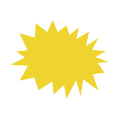 Simple comic speech bubble on white background