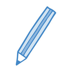 Cartoon pencil illustration on white background