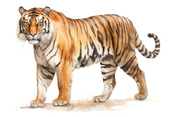 Obraz premium Illustration of tiger wildlife animal mammal.