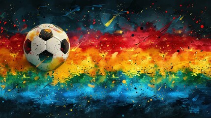 Soccer Tournament in Germany 2024: Vector Banner Background