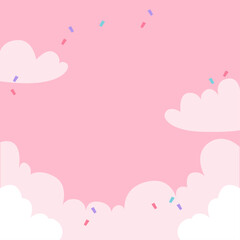 Cloud Stars Background Cute Simple Design