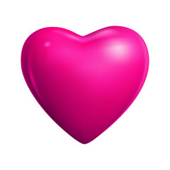 Heart illustration, heart icon 3d render style isolated