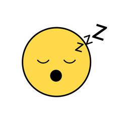 Hand drawn emoji illustration on white background