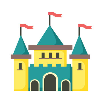 recommend clip art: Medieval ancient castles on white background