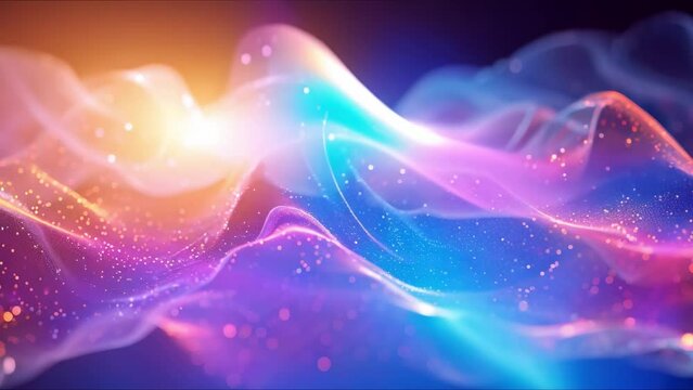 Shifting Holographic Waves: Color Transformation with Viewing Angle. Concept Holographic Colors, Optical Illusion, Light Reflection, Viewing Angle Effects