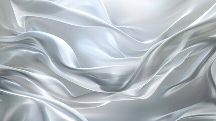 Obraz premium Abstract white background with smooth lines and gradients, soft light and shadow effects, elegant silver color scheme
