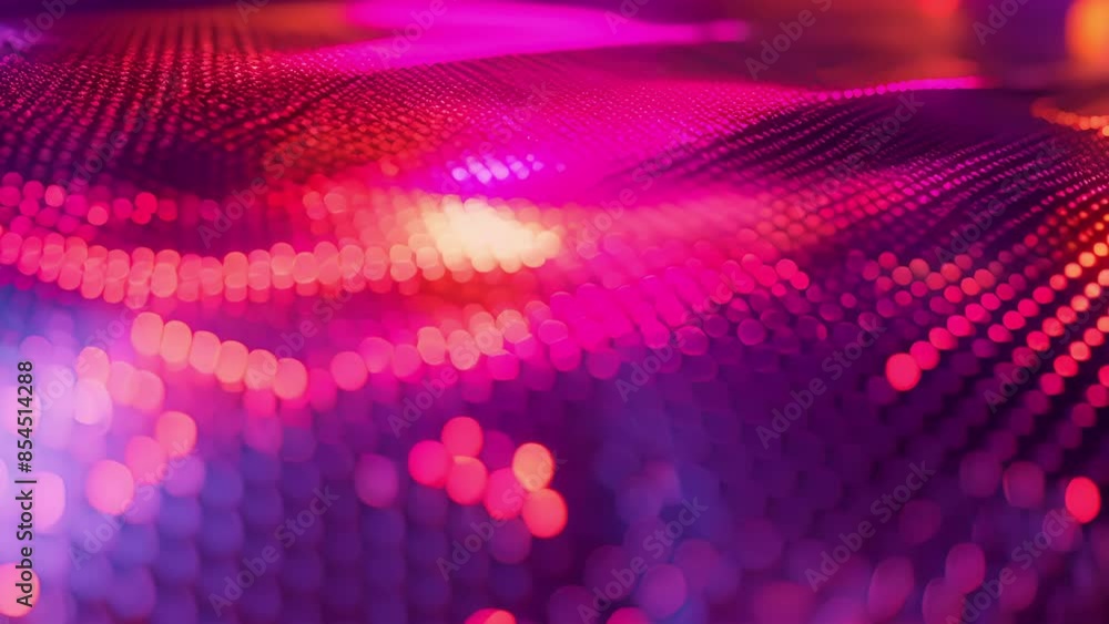 Poster a detailed shot of the surface of a quantum dot display capturing the intricate latticelike structur