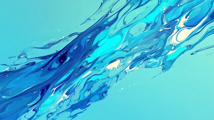 Blue Liquid Abstract Background