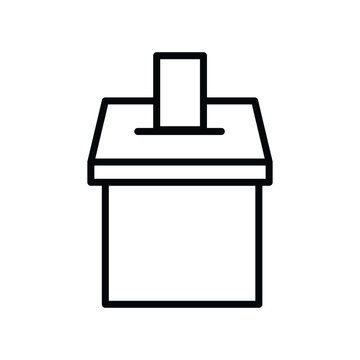 recommend clip art: Vote box or ballot box icon isolated on white background illustration for graphic and web design. Election Vote concept icon template color editable. Vector illustration. Eps file 4.