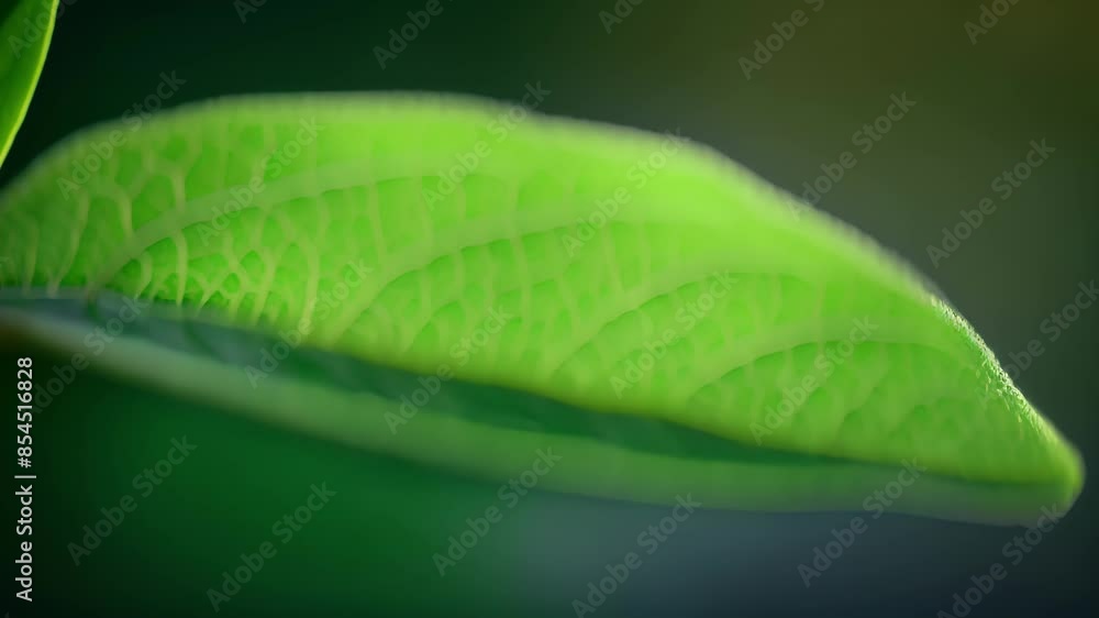 Poster macro shot of leaf s highlighting the varying thickness and depth of each one as they branch out fro
