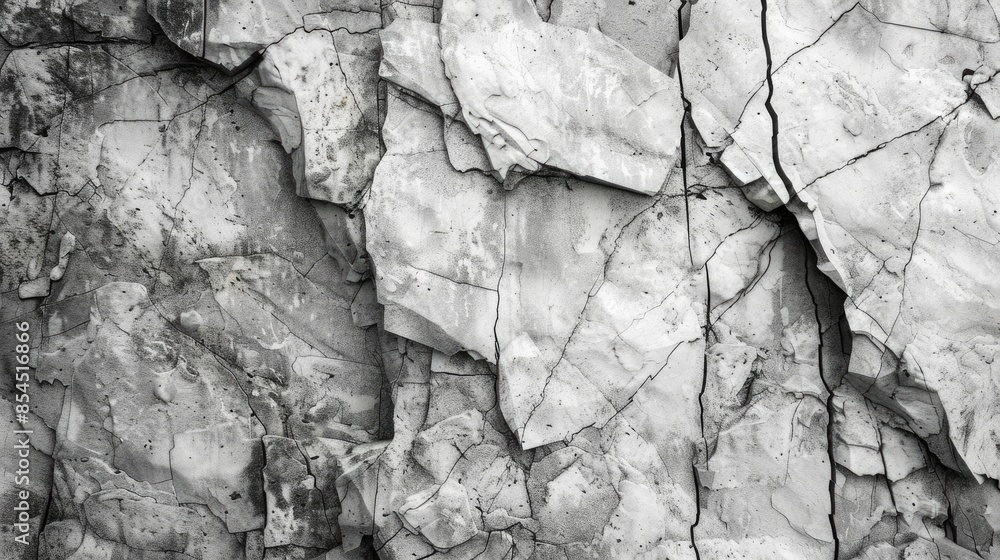 Aufkleber close up view of grungy grey and white stone texture background with space for design