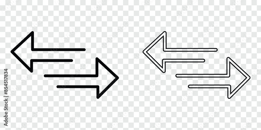 Poster transfer arrows icon. data transfer vector icon. arrow exchange icon. arrow left and right symbol. v