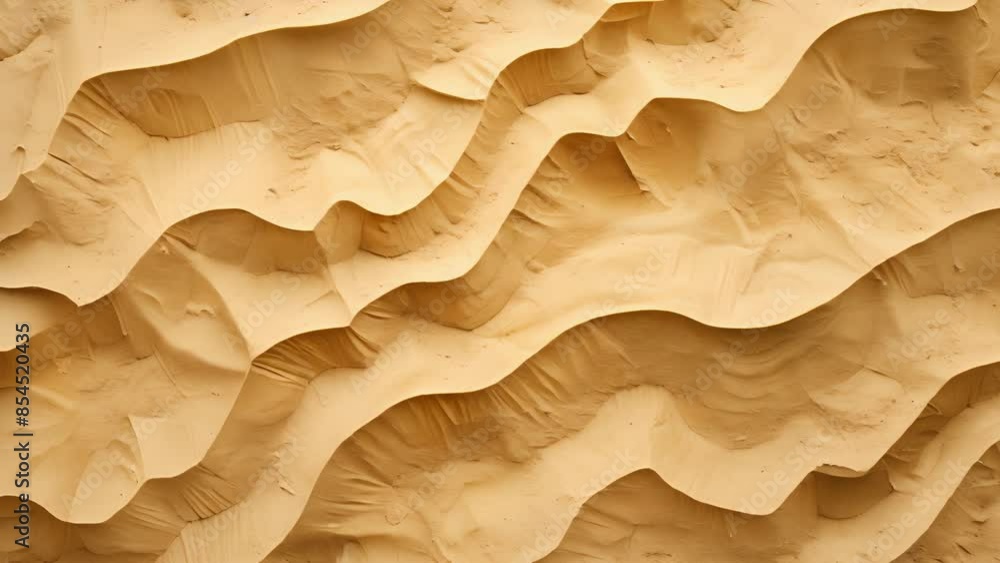 Poster jagged lines and uneven patterns cover the tan surface resembling a maze of sandy grains waiting to 