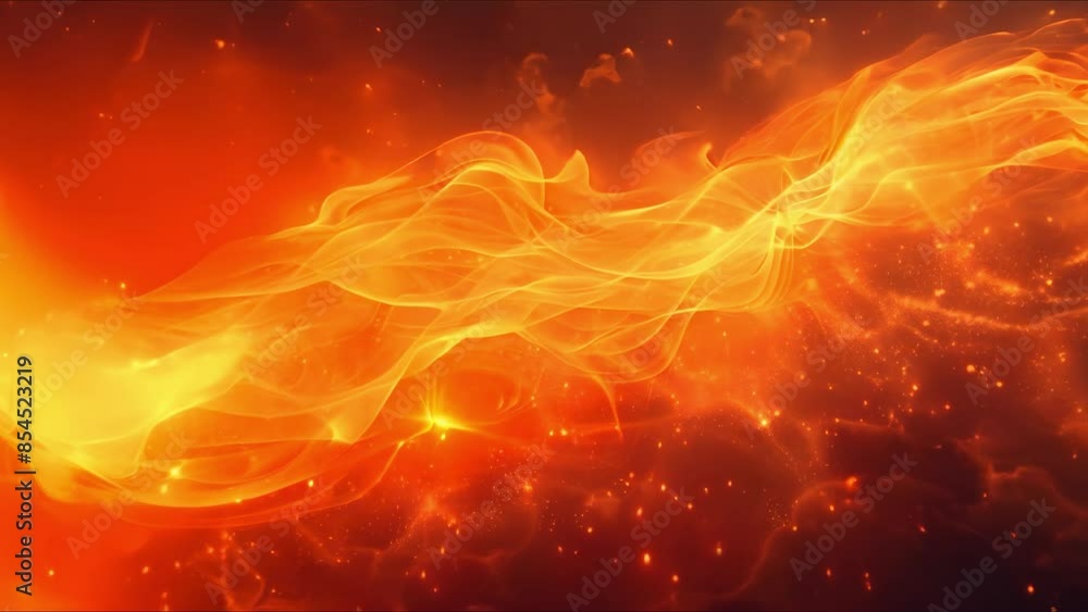Poster captivating viewers with a vivid orange glow against an abstract space backdrop. concept abstract sp