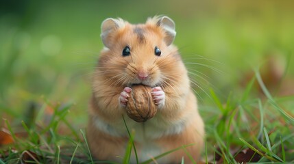 A hamster holding a nut img