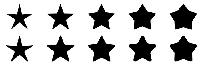 Set rating stars icon badges. Feedback customers. Rank, level of satisfaction rating. Five stars customer product rating review. 5 star rating icon. Vector illustration.