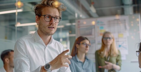 Obraz premium The business meeting presentation