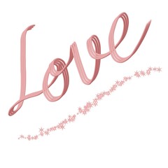 Fototapeta premium Love alphabet romantic style