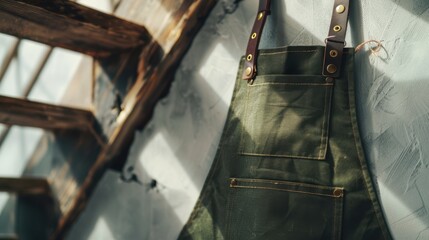 The hanging green apron