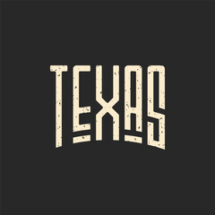 Texas Lettering Typography T Shirt Design
