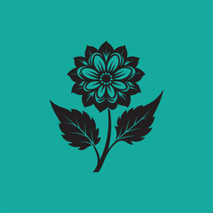 Flower Silhouette. Flower Vector Line Art. Flowers icon set. Flowers isolated on transparent background. Flowers in modern simple. Cute round flower plant nature collection. Vector illustrator.