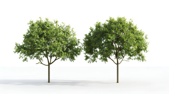 Pistacia lentiscus tree isolated white background