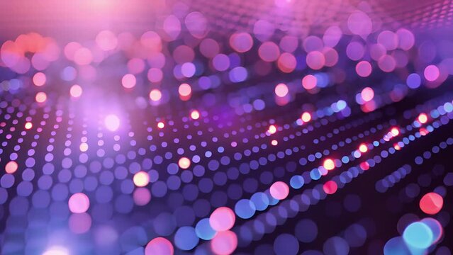 A closeup of a quantum dot display screen showcasing a grid of microscopic dots emitting a mesmerizing glow.