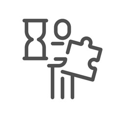 Business people related icon outline and linear vector.

