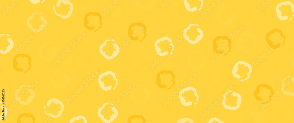 Poster vector circle colorful shapes drawn with dry brush, design elements in doodle style.