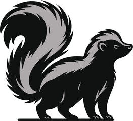 Vector illustration of zorilla isolated on white background.