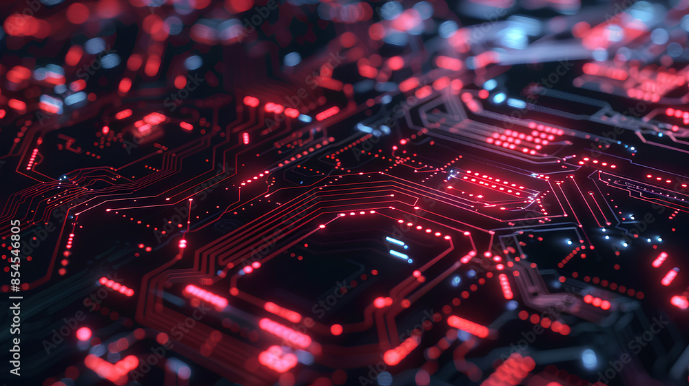 Poster abstract circuit board futuristic technology processing background