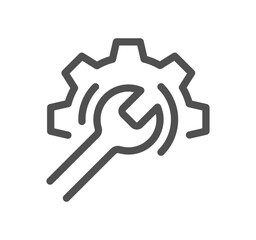 Engineering design related icon outline and linear vector.
