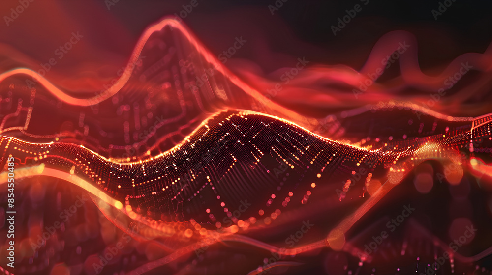 Poster abstract technology particles lines mesh background