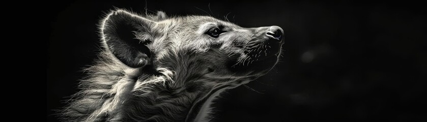 Close up of a hippopotamus's face with a dark background.