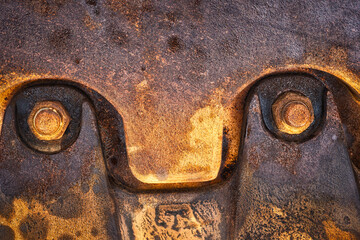 Rusted Metal Texture With Bolts