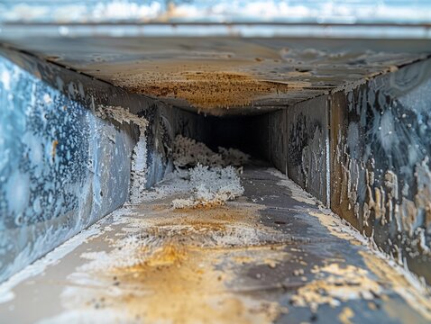 Mold in HVAC System ,close up