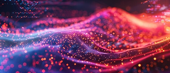 Dynamic Neural Waves: High-Resolution Illustration of Luminescent Neurons and Synaptic Connections on a Dark Background