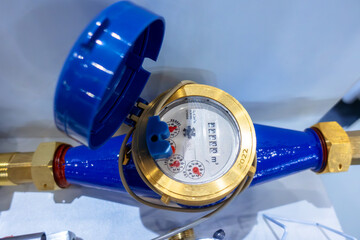 Vane water meters with a pulse output for recording the volume of water