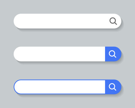 Search bar icon with shadow. Browsing concept