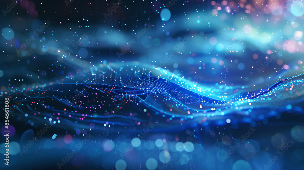 Poster digital technology and science background