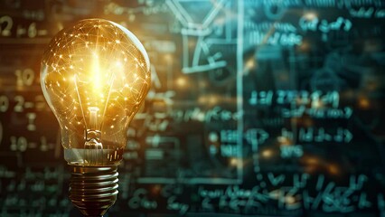 Animated modern education Idea concept, network and mathematical formulas in background, innovation and technological ideas, science and education  - Powered by Adobe