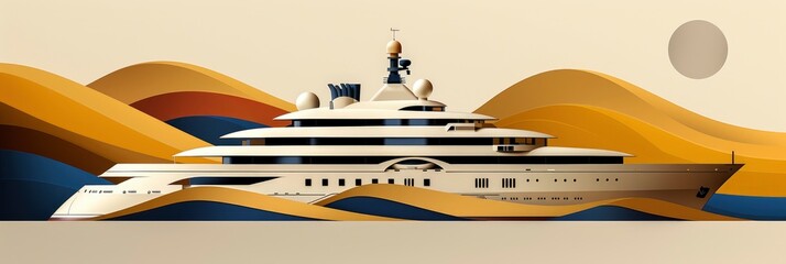  logo simple line drawing of a ship with an anchor white background minimalist style simple design flat vector graphic logo minimalistic background