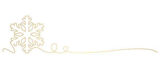 Snowflakes line art style. Christmas element vector eps10