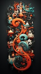 Fototapeta premium Bold and Beautiful Typography Wallpaper Creations