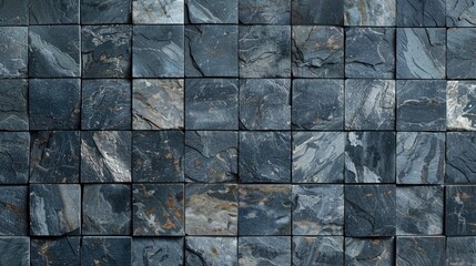 Fototapeta premium Tile. Slate Ceramic Seamless Texture for Mosaic Backsplash or Bathroom Wall