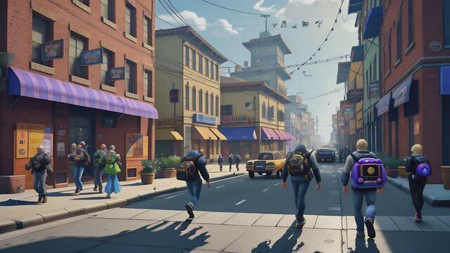 people walking on the street
