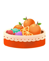 cake with fruits