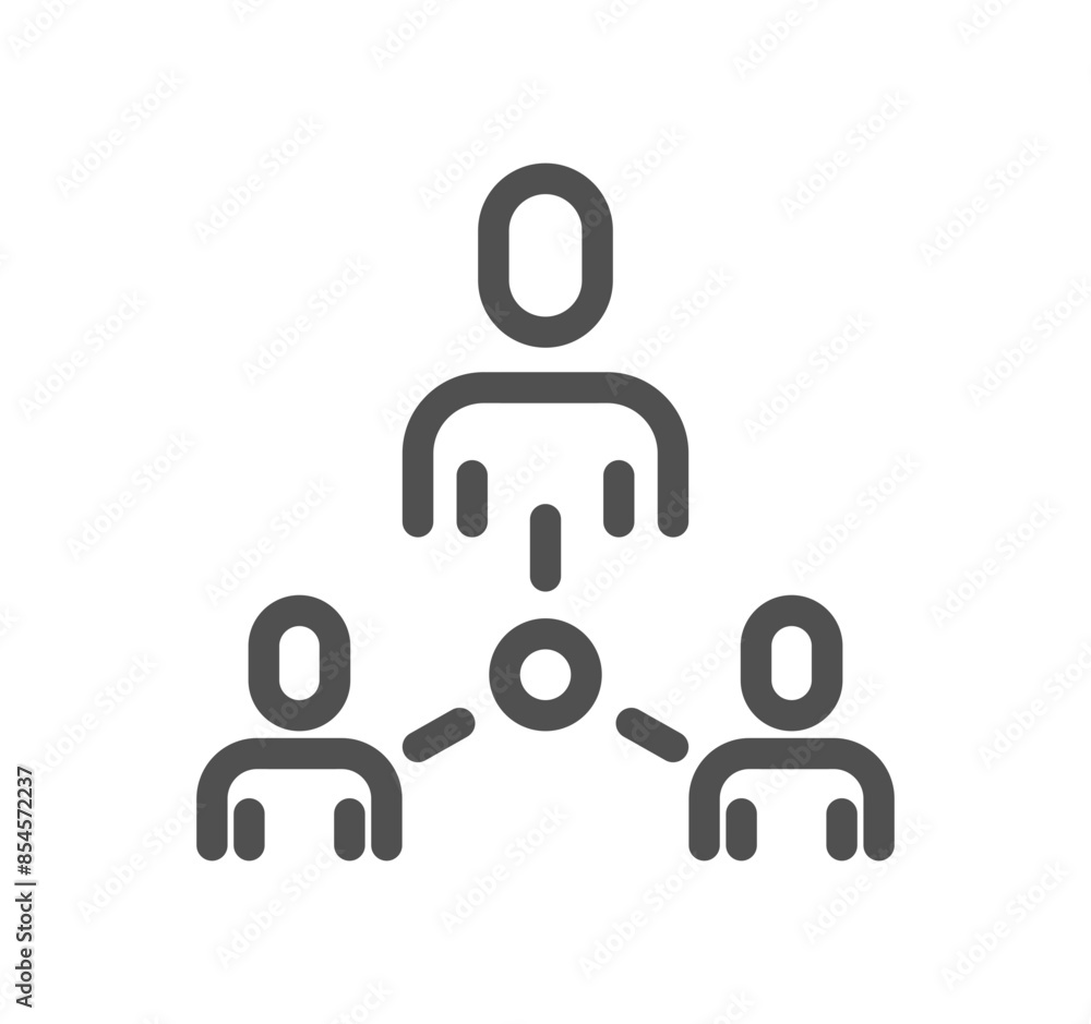Poster network related icon outline and linear vector.